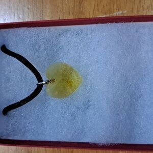 Apple Cider Crystal Heart Necklace